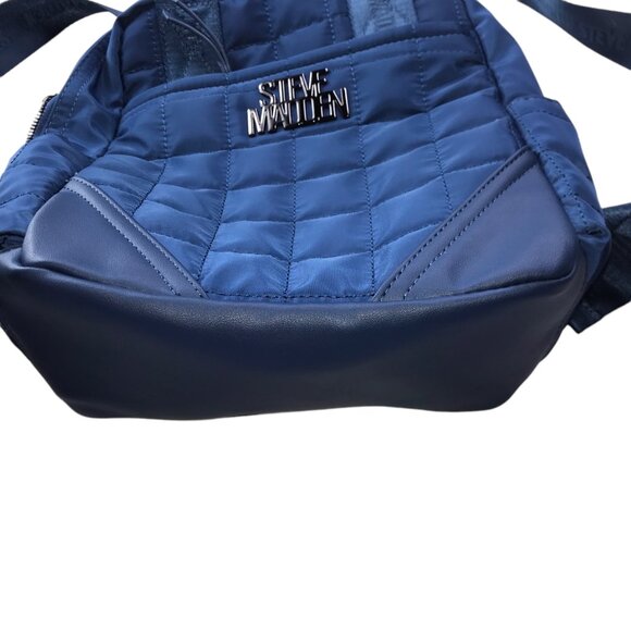 New Steve Madded Blue Quilted Backpack Bag NWOT main image 9
